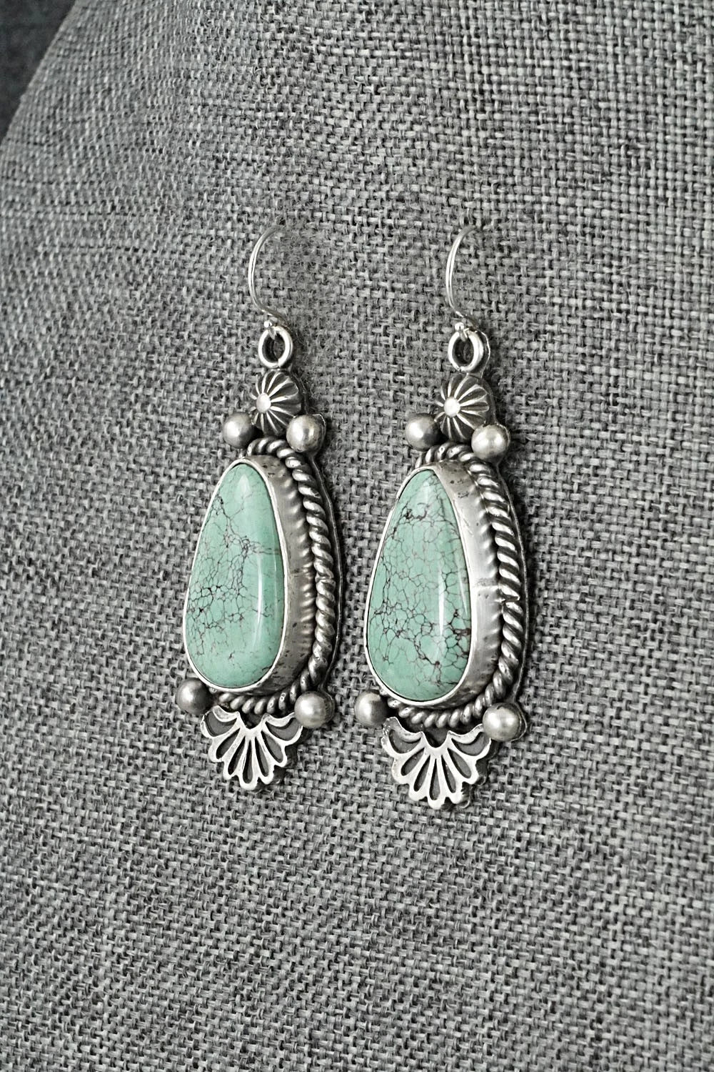 Turquoise & Sterling Silver Earrings - Michael Calladitto