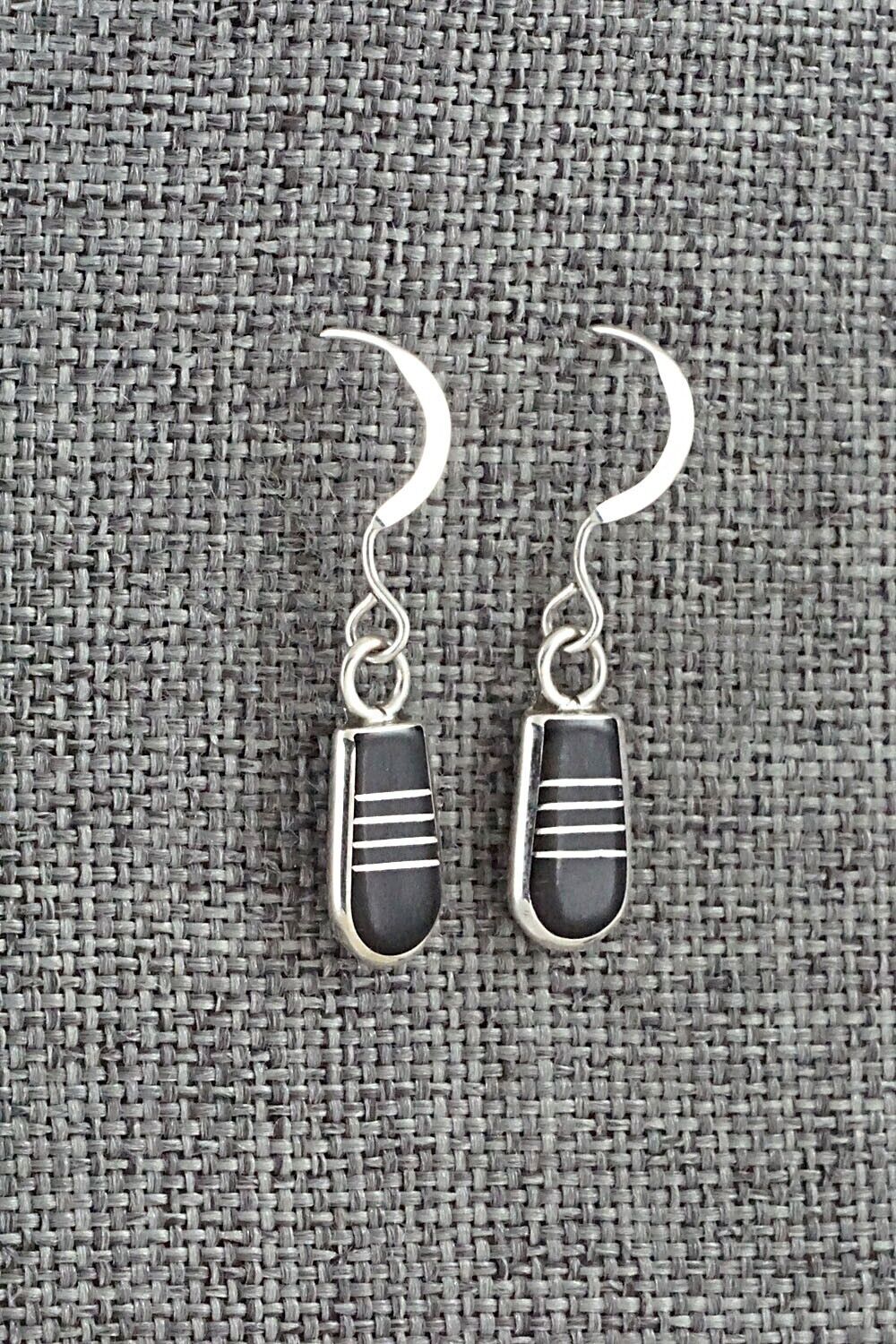 Onyx & Sterling Silver Earrings - Valentino Laate
