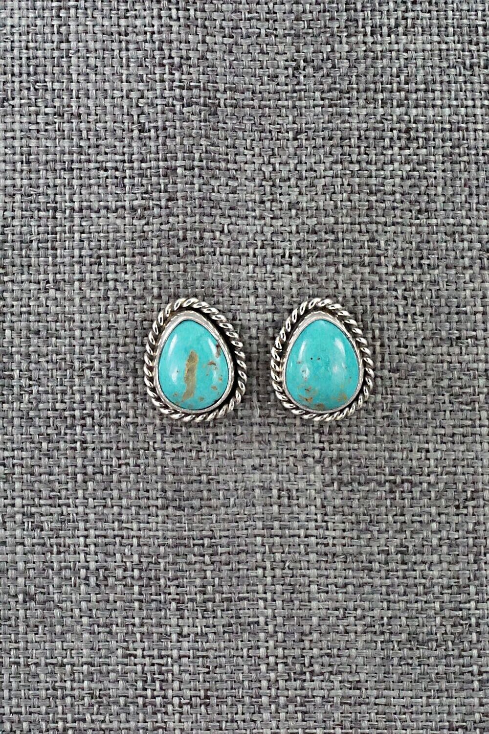 Turquoise & Sterling Silver Earrings - Marco Begaye