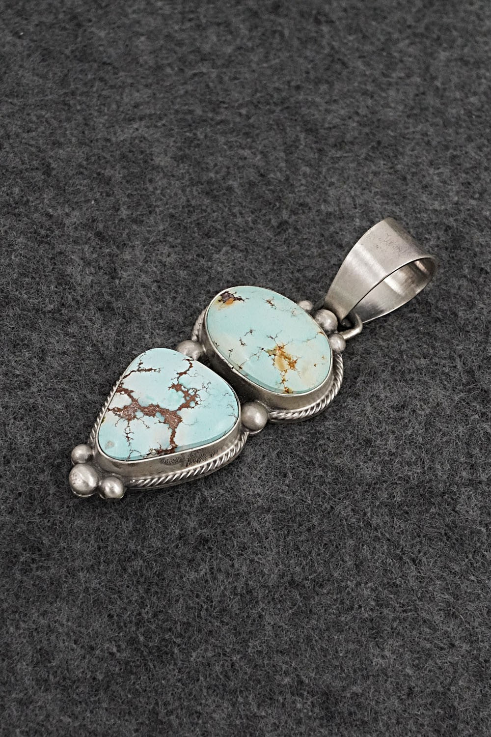 Turquoise & Sterling Silver Pendant - Bobby Johnson