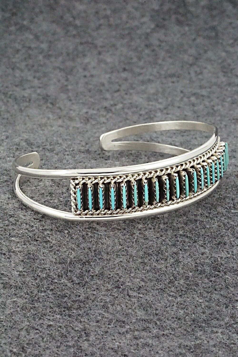 Turquoise & Sterling Silver Bracelet - Roland Francisco