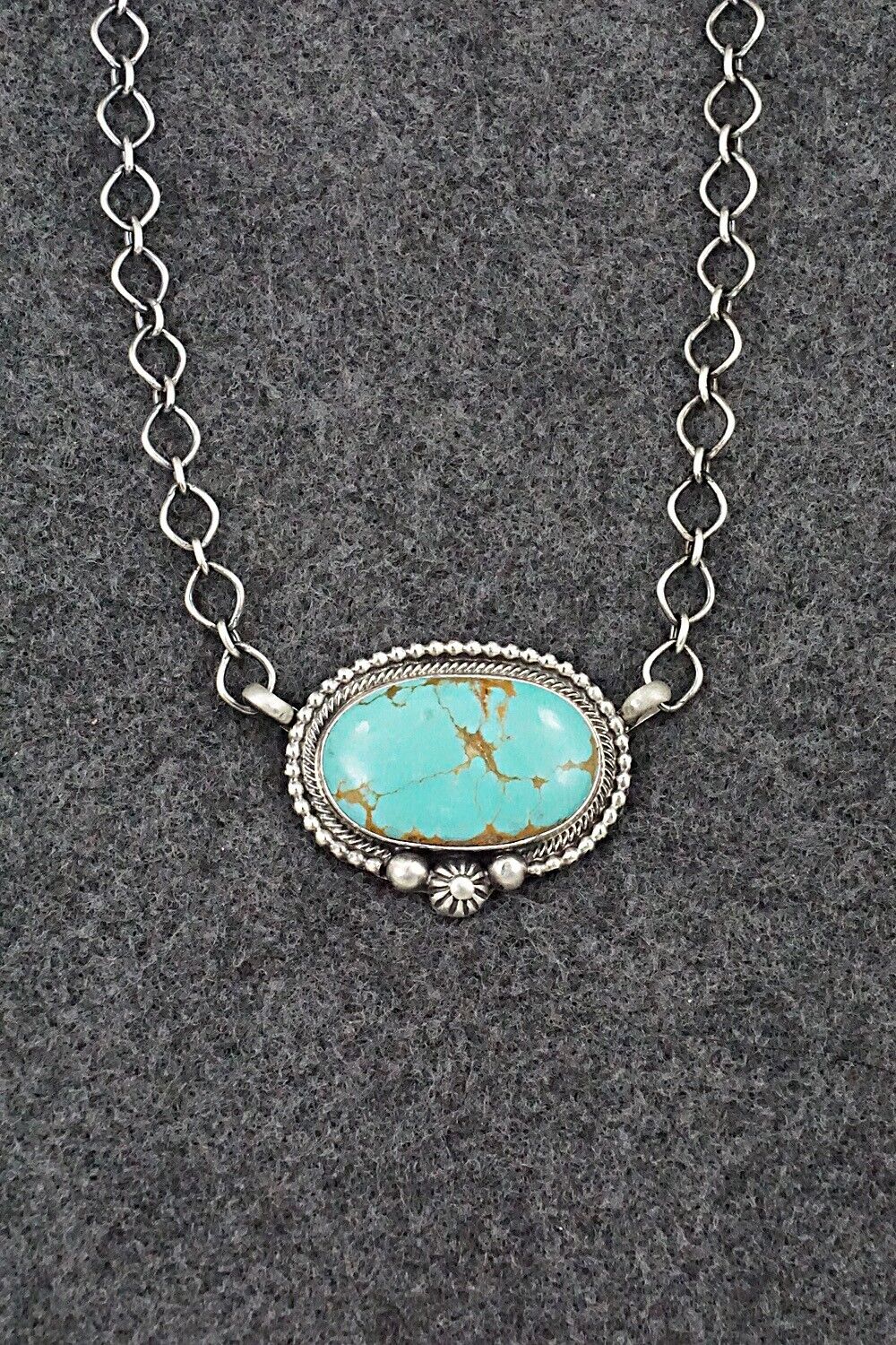 Turquoise & Sterling Silver Necklace - Kathleen Livingston