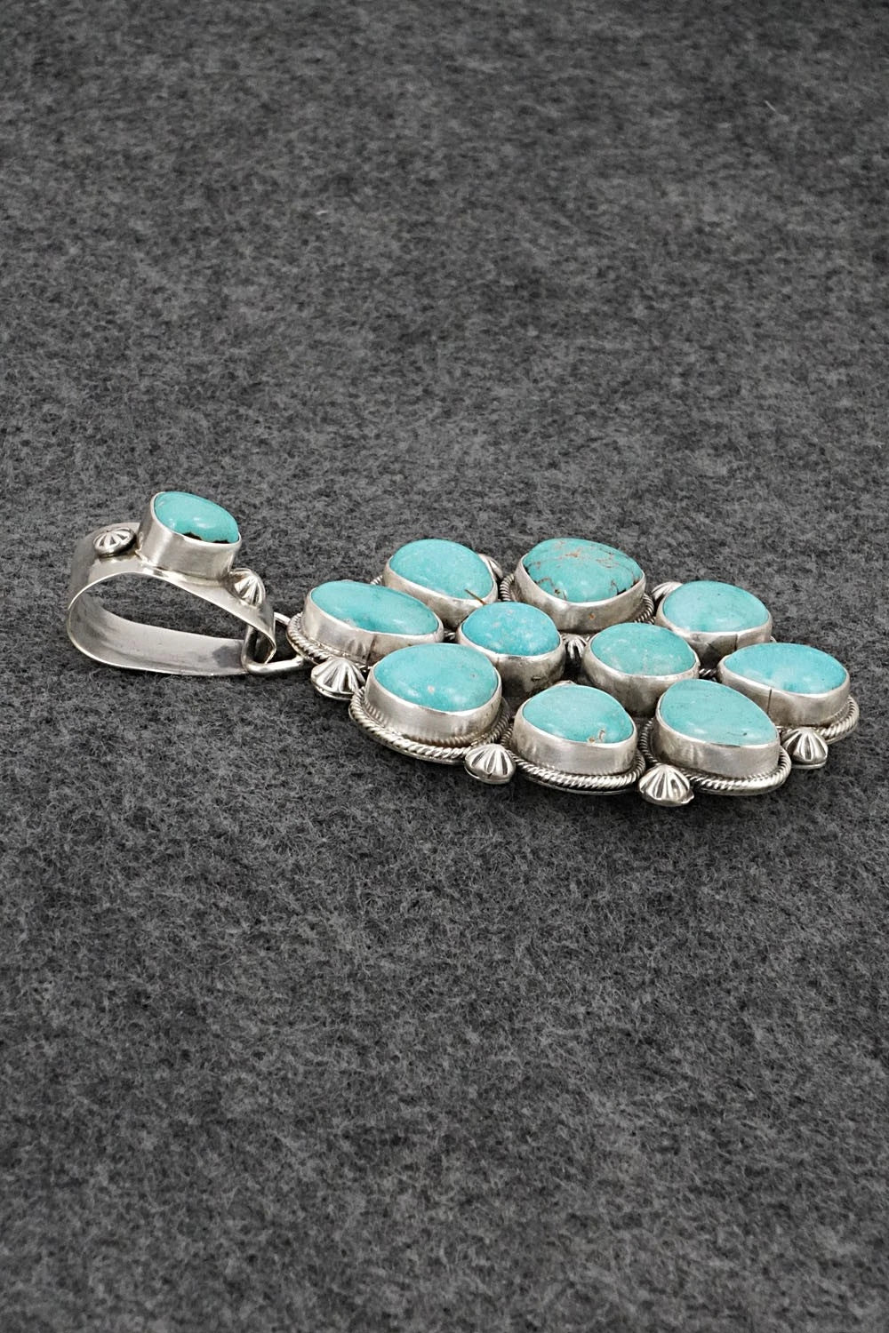 Turquoise & Sterling Silver Pendant - Paul Livingston