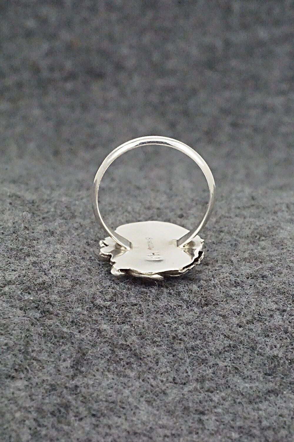 Coral & Sterling Silver Ring - Helena Martinez - Size 6.25