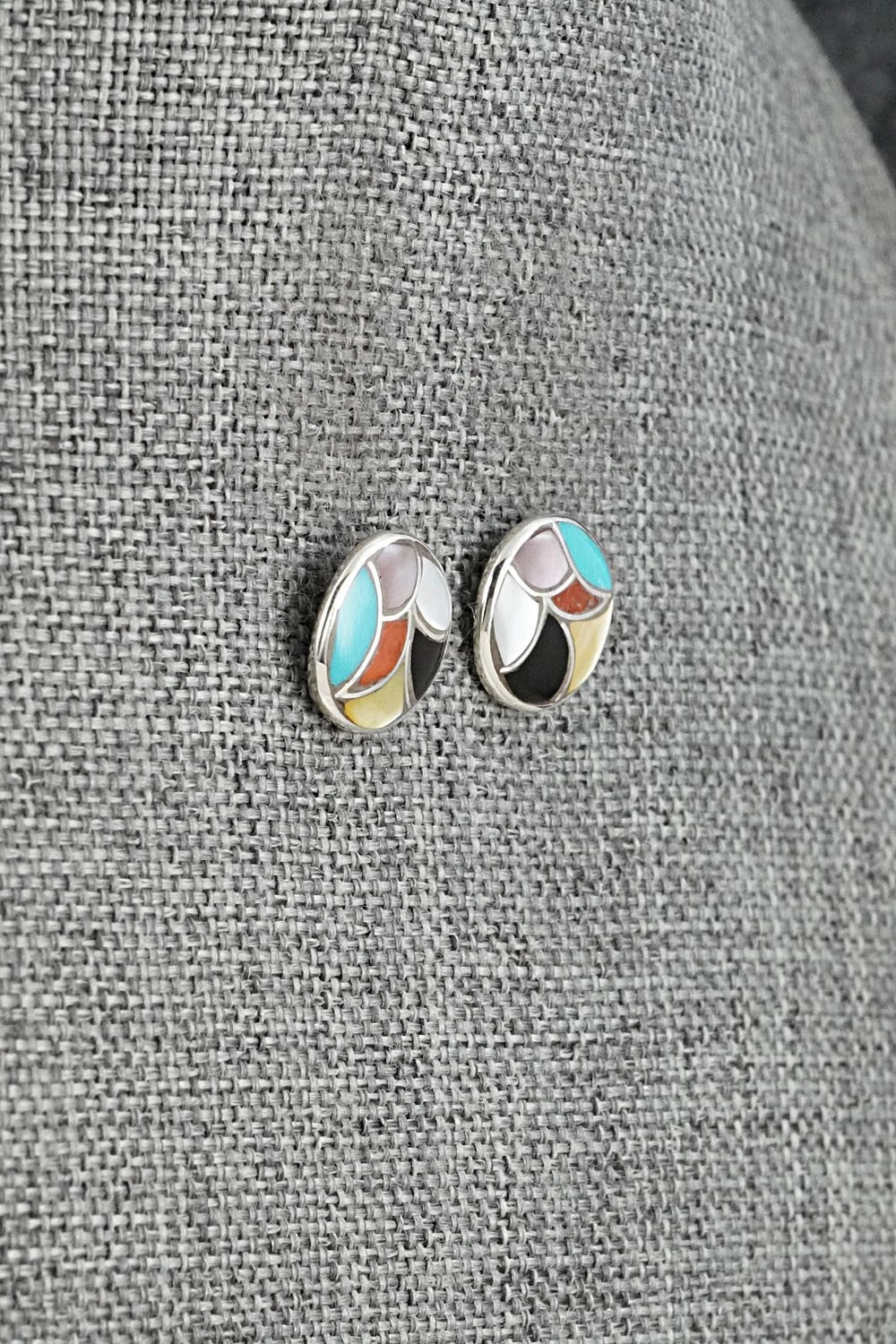 Multi-Stone & Sterling Silver Earrings - Orena Leekya