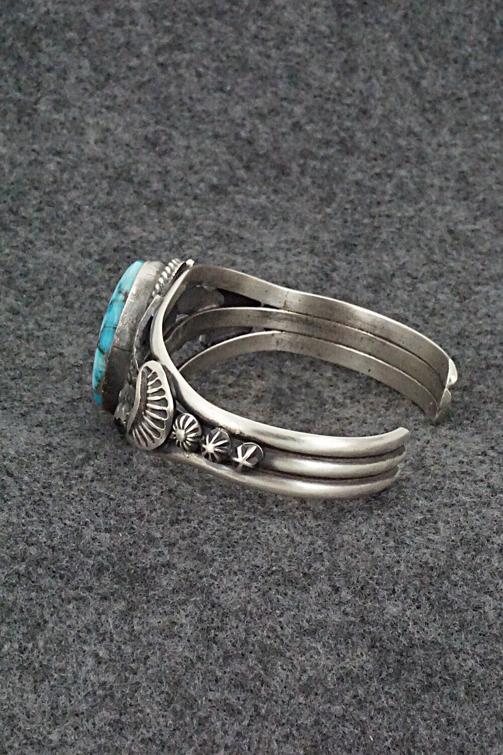 Turquoise & Sterling Silver Bracelet - Gilbert Tom