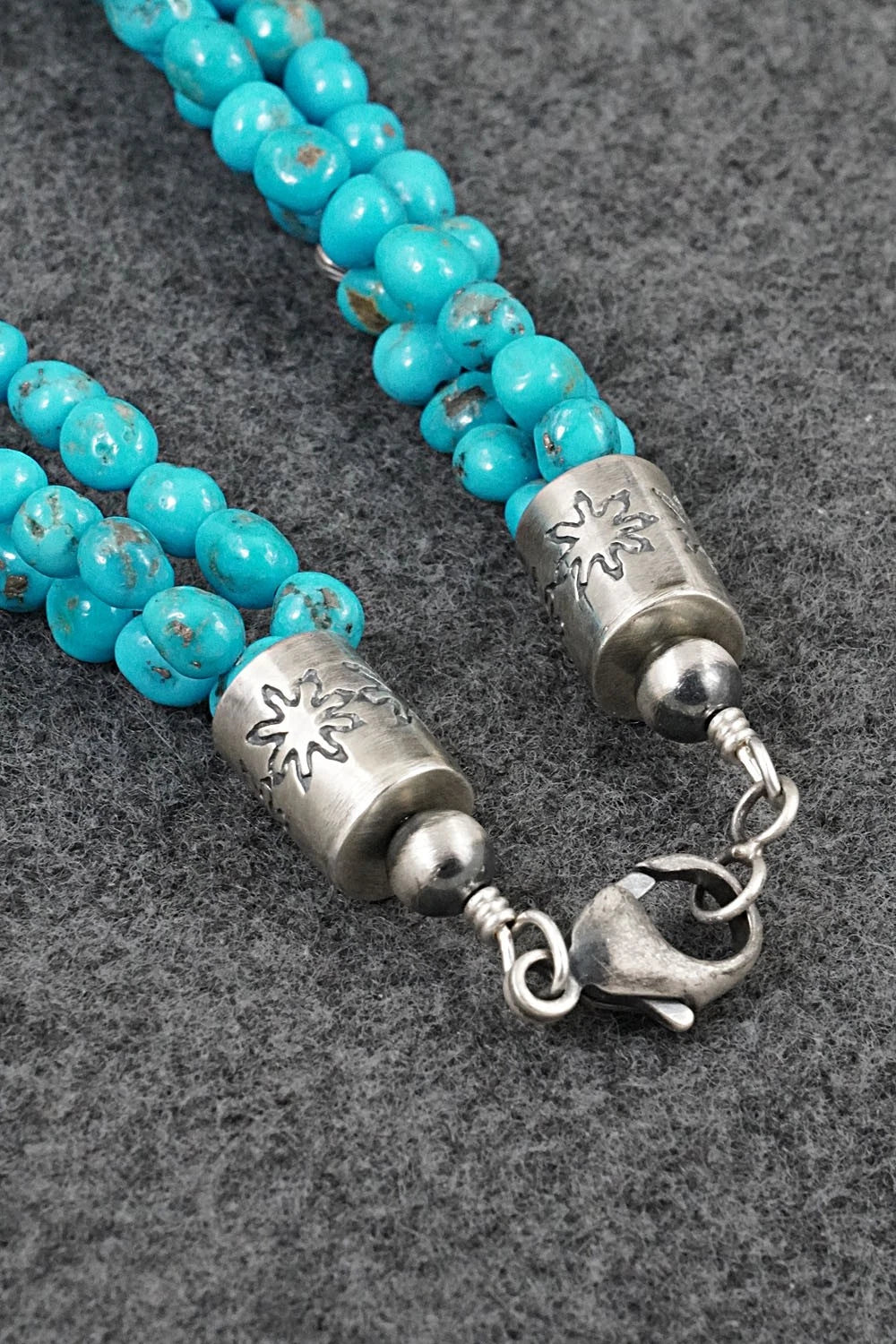 Turquoise & Sterling Silver Necklace - Theresa Skeets