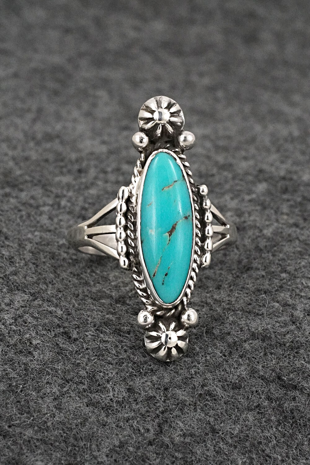 Turquoise & Sterling Silver Ring - Daniel Benally - Size 9.75