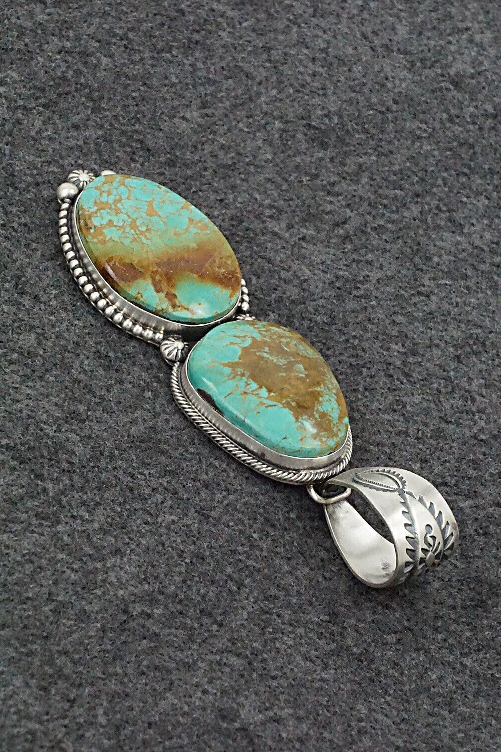 Turquoise & Sterling Silver Pendant - Darrin Livingston