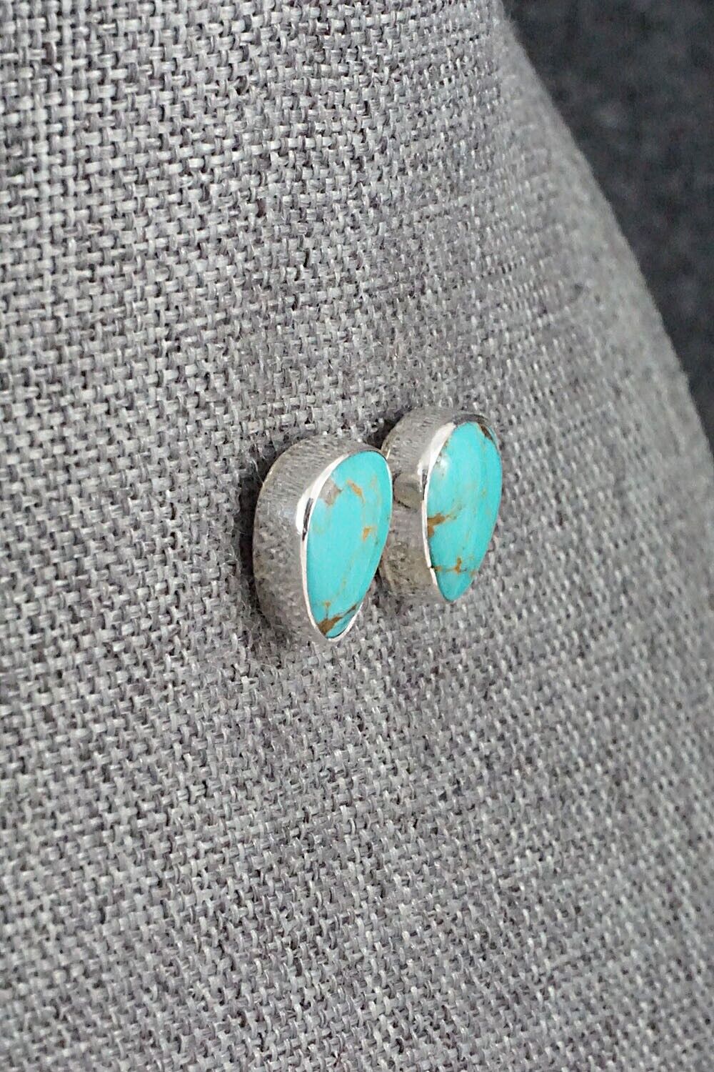 Turquoise & Sterling Silver Earrings - Marco Begaye