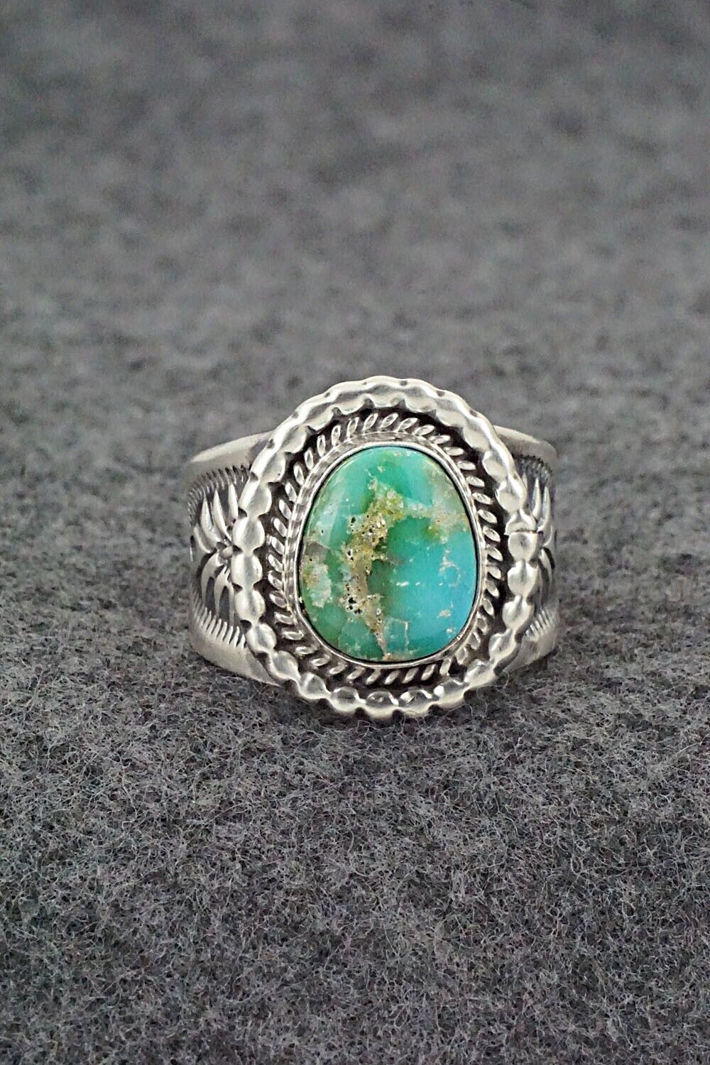 Turquoise & Sterling Silver Ring - Samuel Yellowhair - Size 7.5