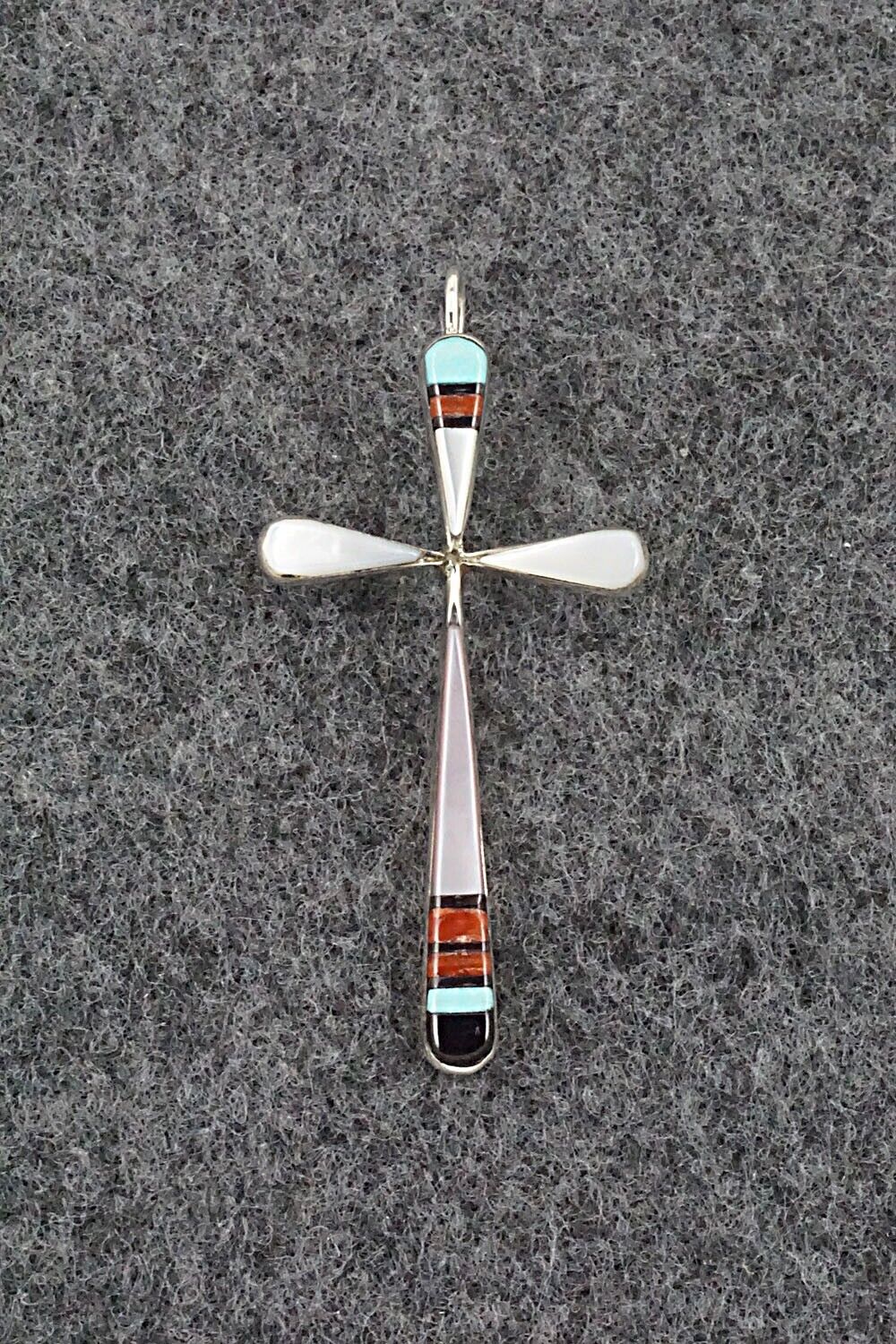 Multi Stone & Sterling Silver Pendant - Lynette Bowannie
