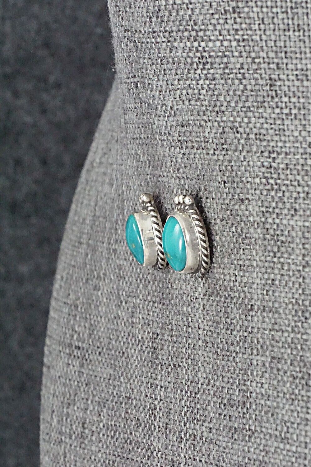 Turquoise & Sterling Silver Earrings - Rosemary Saunders