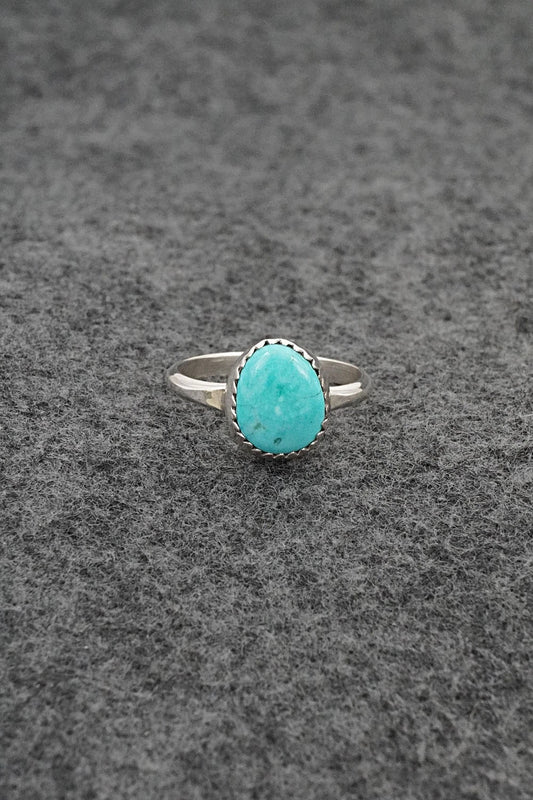 Turquoise & Sterling Silver Ring - Darius Arviso - Size 7