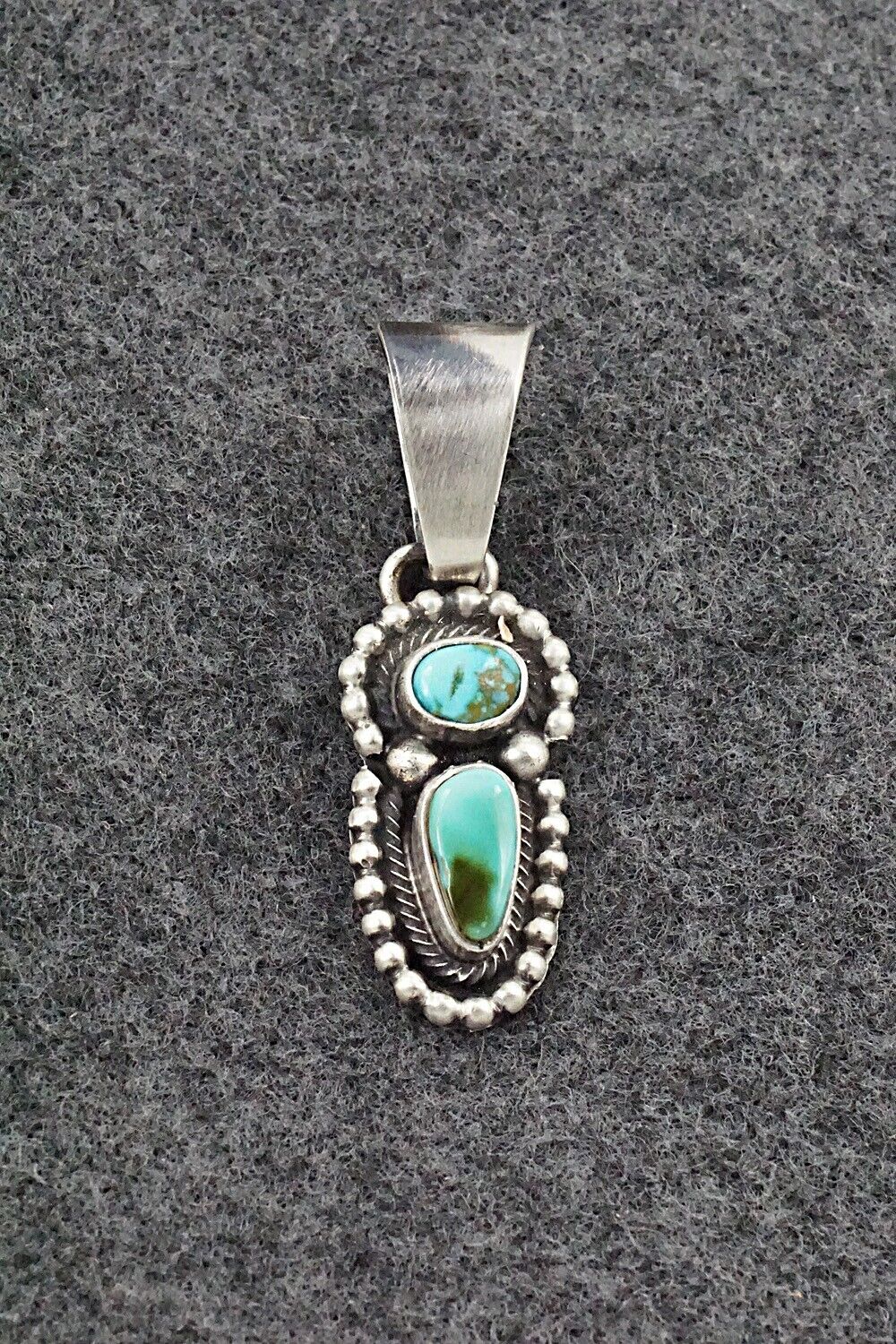 Turquoise & Sterling Silver Pendant - Darrin Livingston