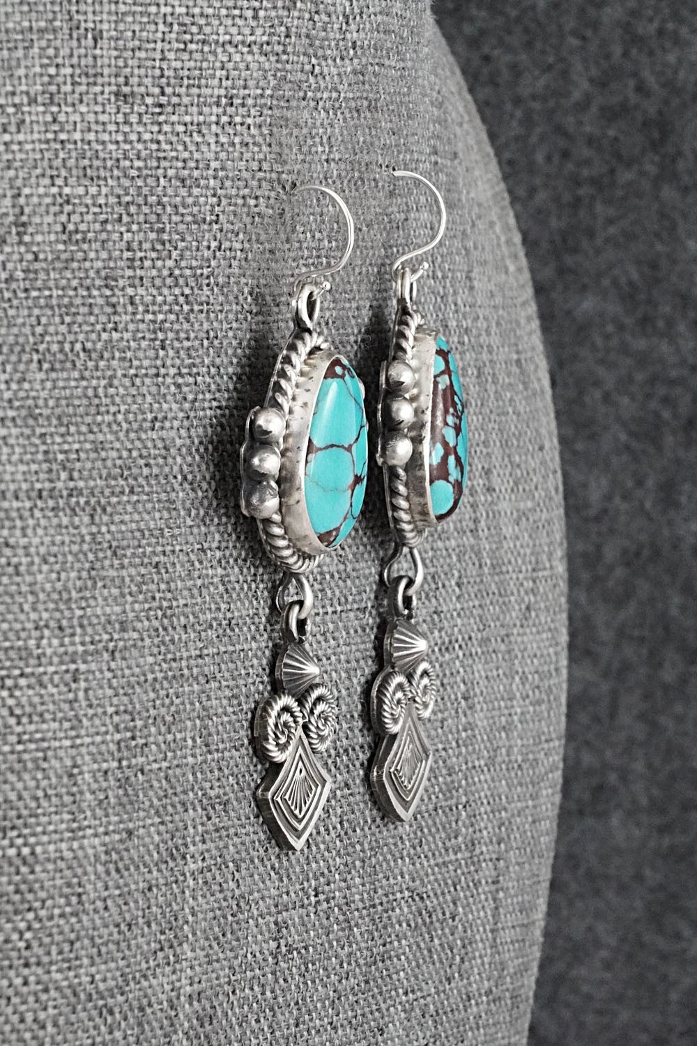 Turquoise & Sterling Silver Earrings - Michael Calladitto