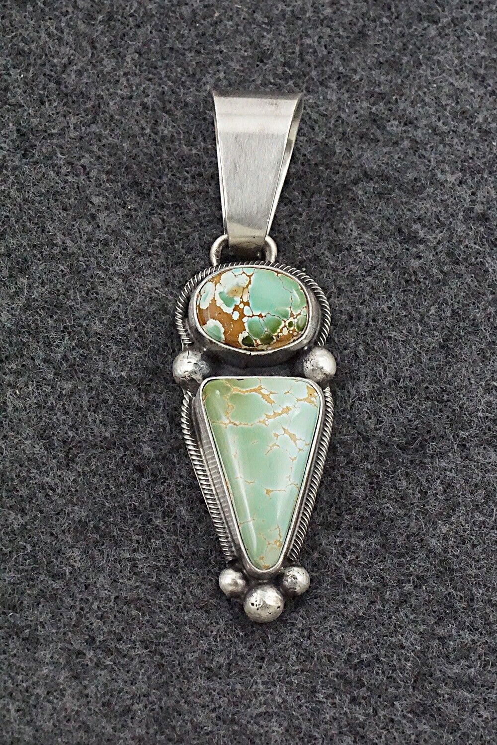 Turquoise & Sterling Silver Pendant - Darrin Livingston