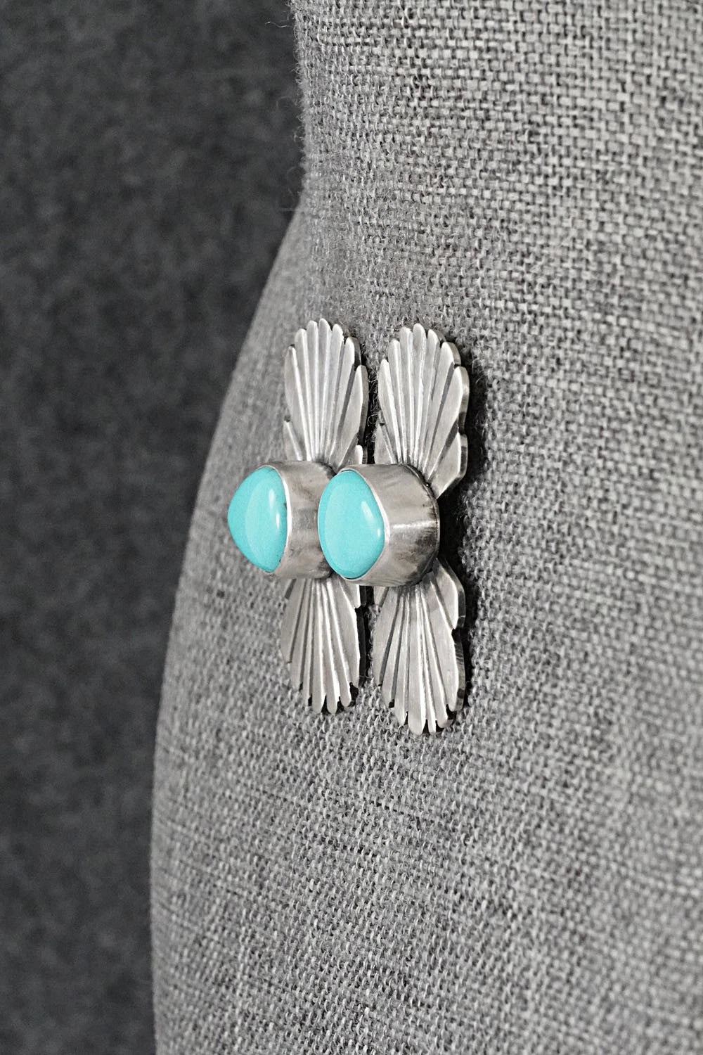 Turquoise & Sterling Silver Earrings - Mark Yazzie