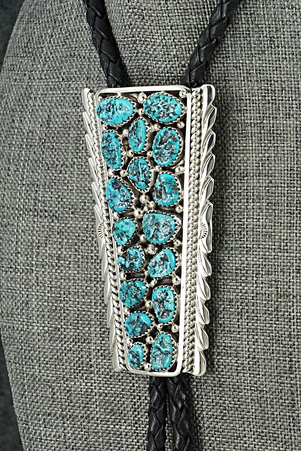 Turquoise & Sterling Silver Bolo Tie - Martin Muskett