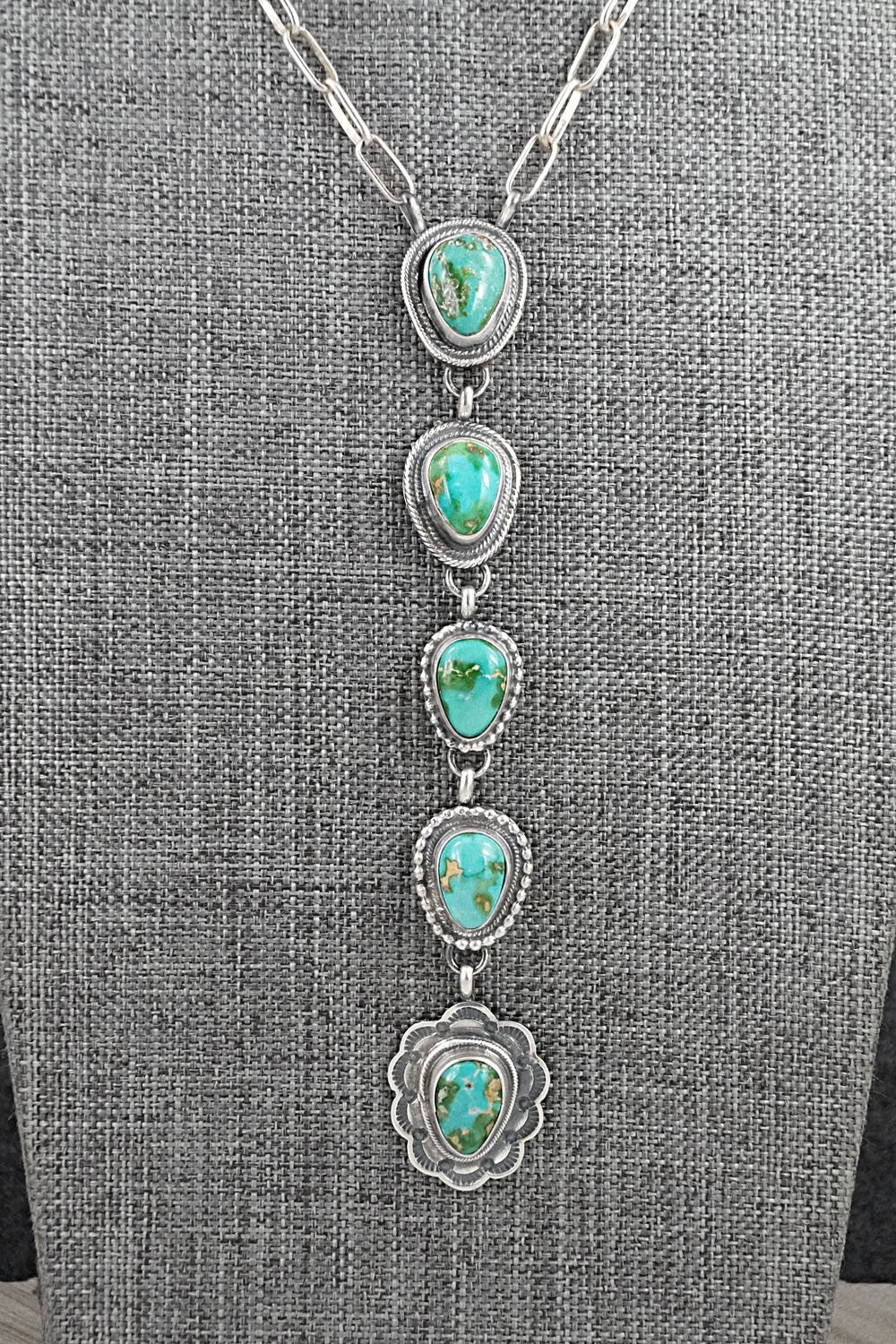 Turquoise & Sterling Silver Necklace - Bobby Johnson
