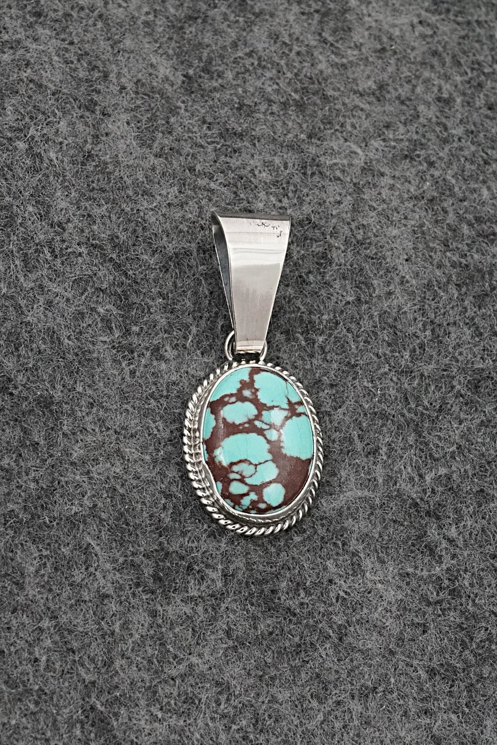 Turquoise & Sterling Silver Pendant - Eugene Gruber
