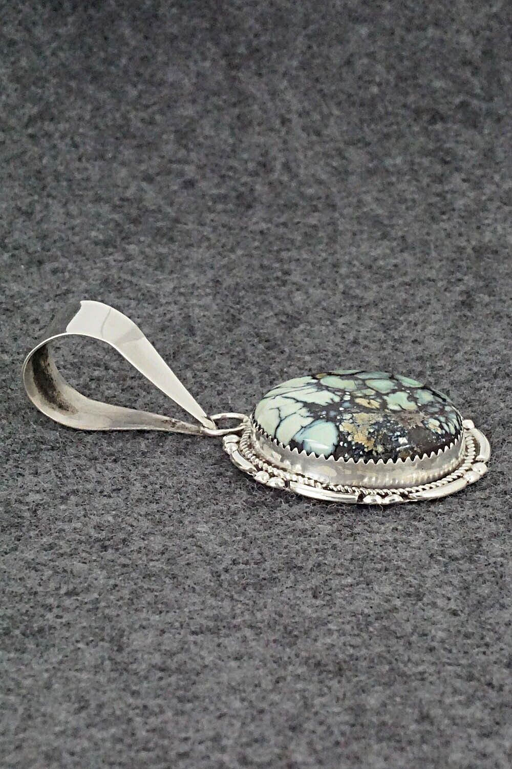 Variscite & Sterling Silver Pendant - Kenny Calavaza