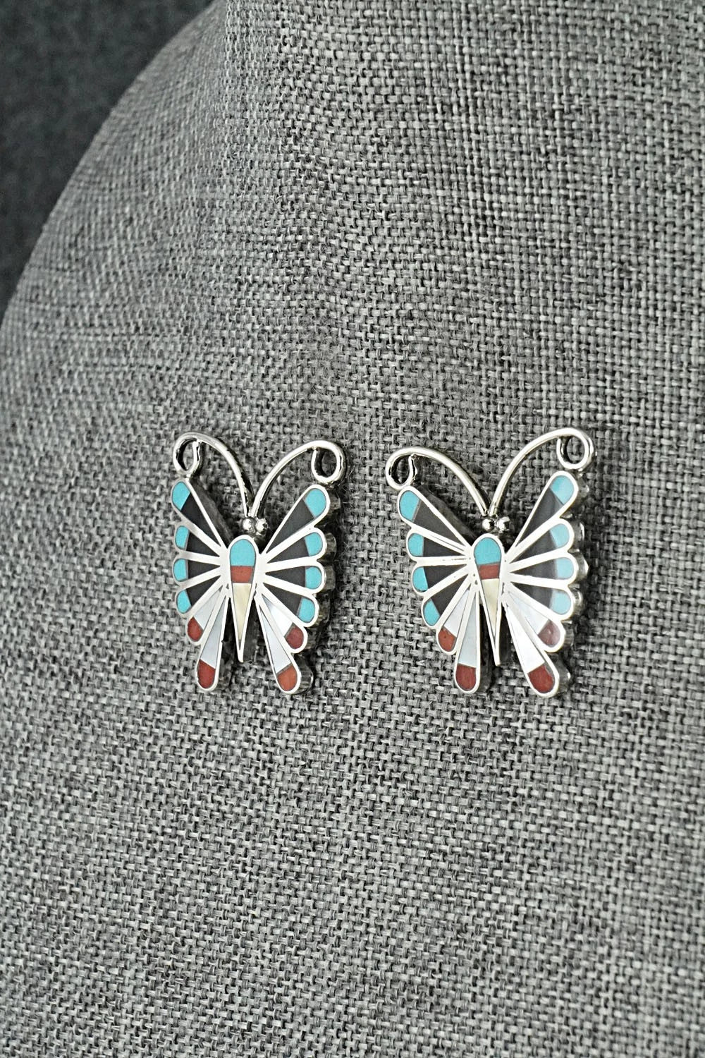 Multi-Stone & Sterling Silver Inlay Necklace Set - Adrian Wallace