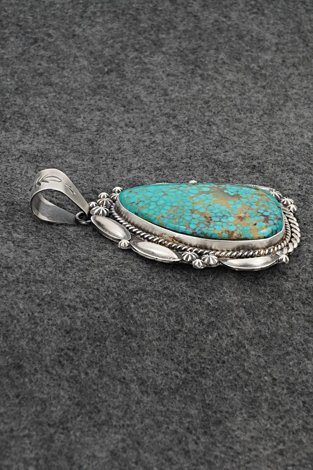 Turquoise & Sterling Silver Pendant - Raymond Delgarito