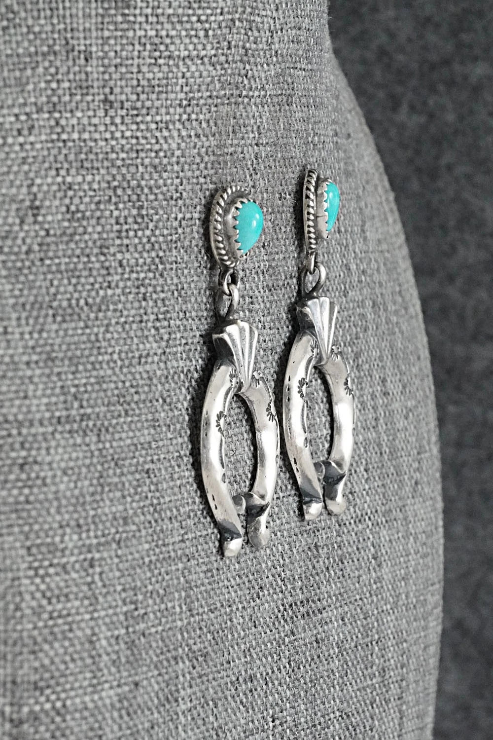 Turquoise & Sterling Silver Earrings - Verley Betone