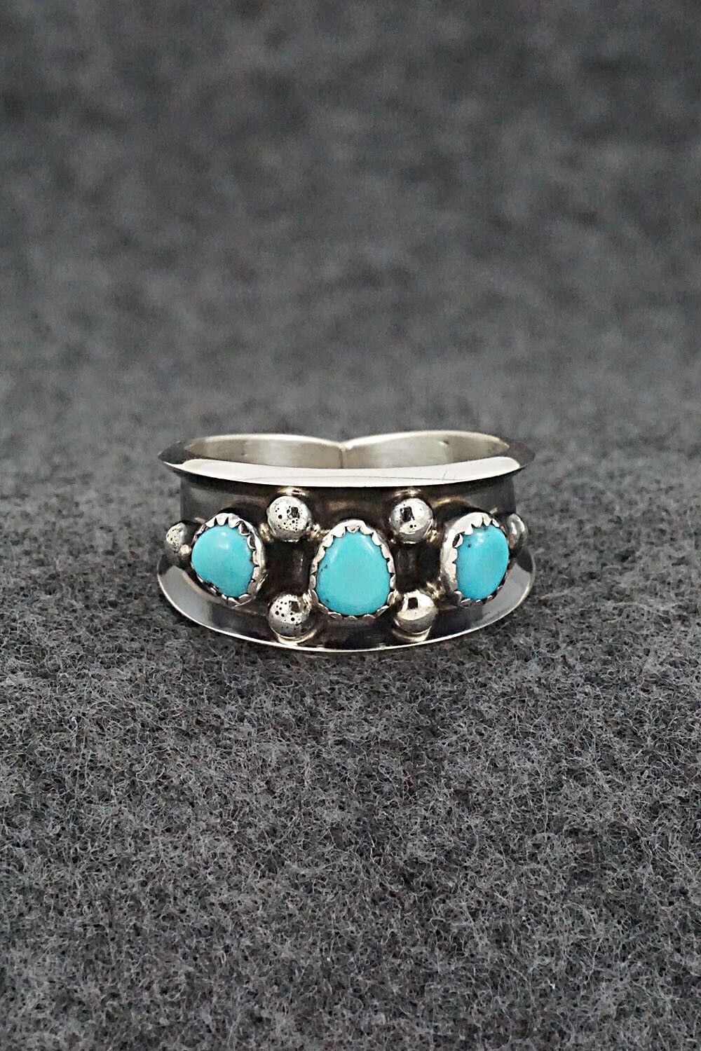Turquoise & Sterling Silver Ring - Paul Largo - Size 9.25