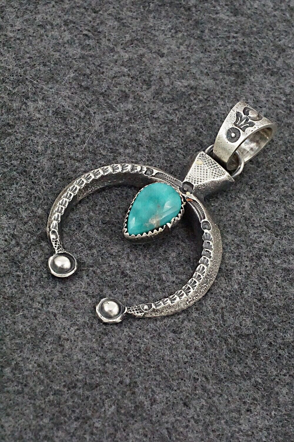 Turquoise & Sterling Silver Pendant - Eva & Linberg Billah