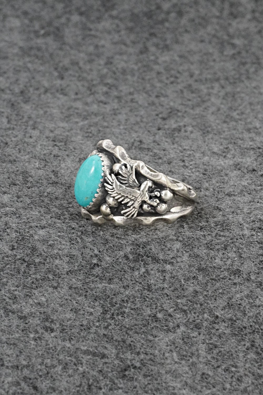 Turquoise & Sterling Silver Ring - Genevieve Francisco - Size 11.5