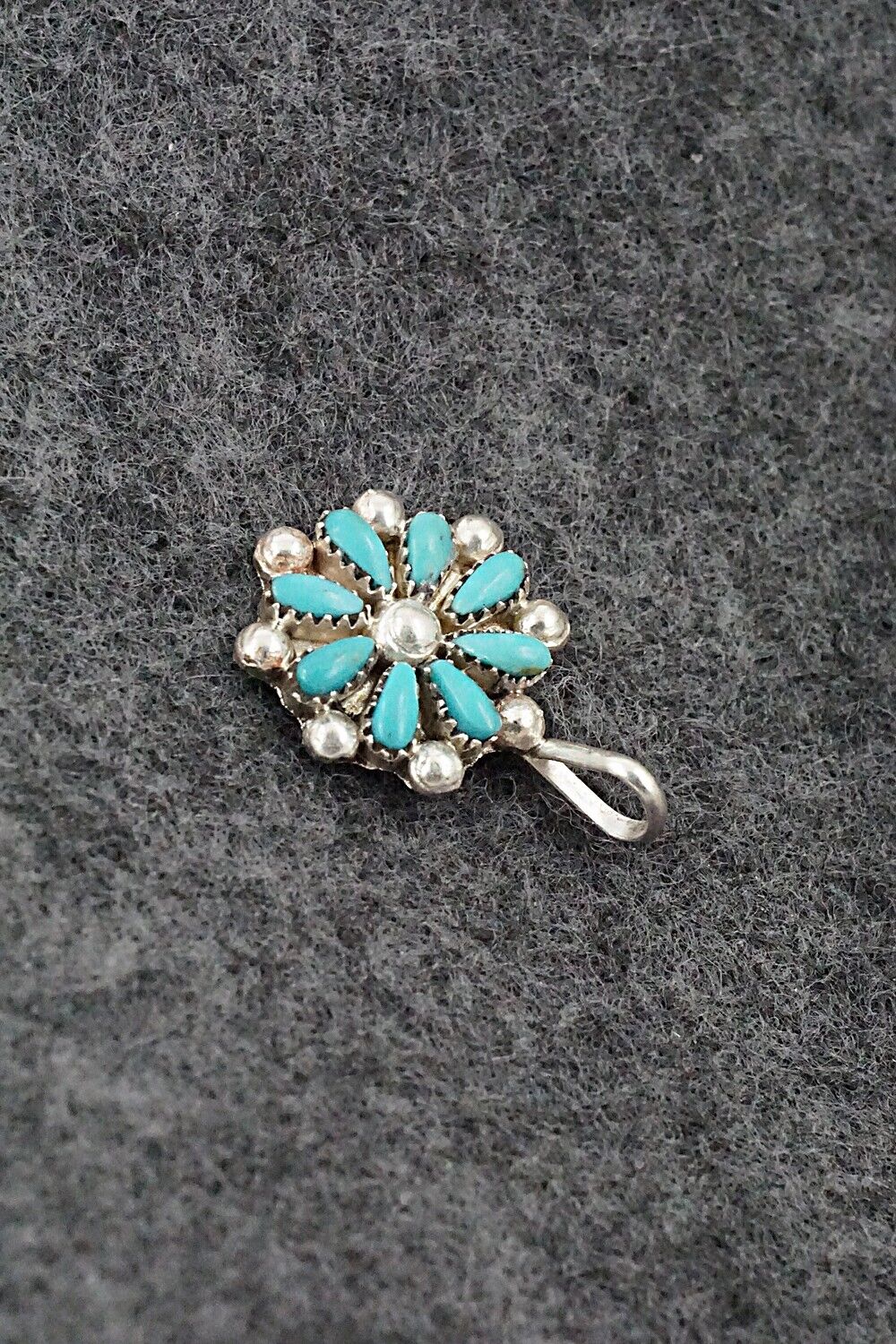 Turquoise & Sterling Silver Pendant - David Leekity