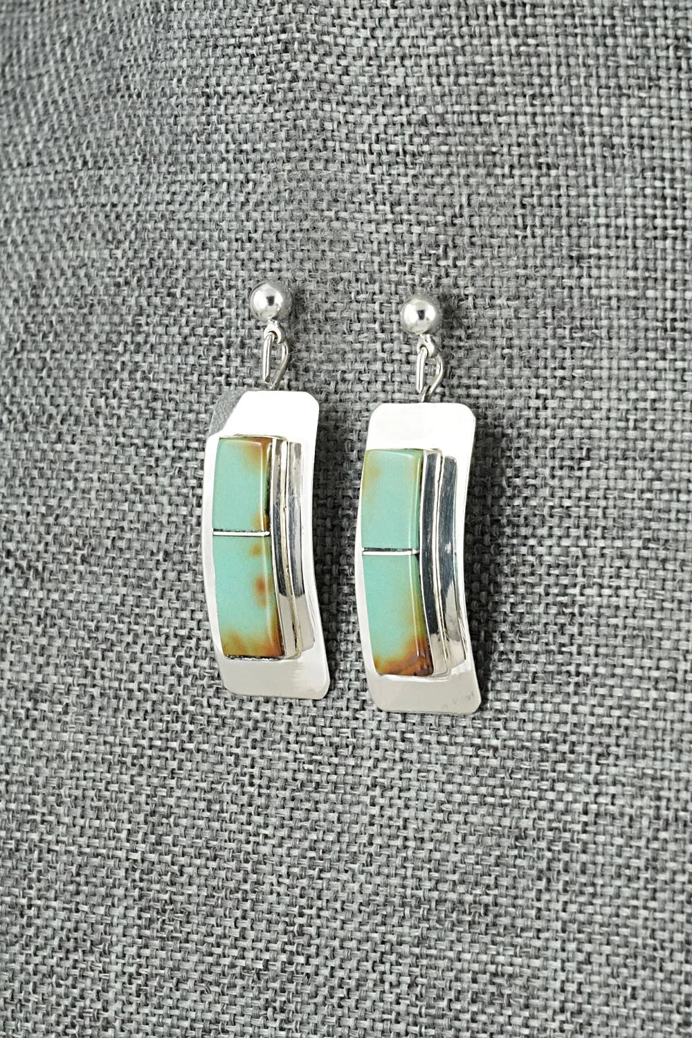 Turquoise & Sterling Silver Earrings - Brenda Pete
