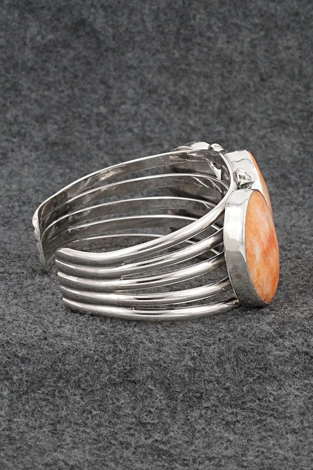 Spiny Oyster & Sterling Silver Bracelet - Paul Livingston