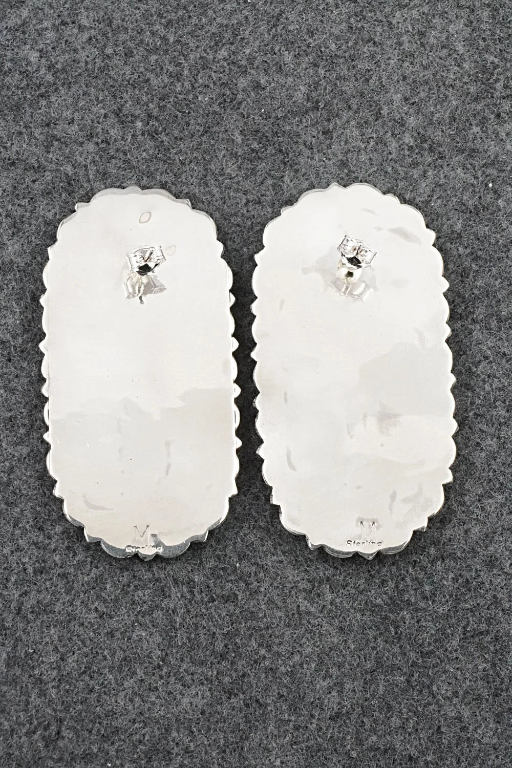 Turquoise & Sterling Silver Earrings - Gerald Mitchell