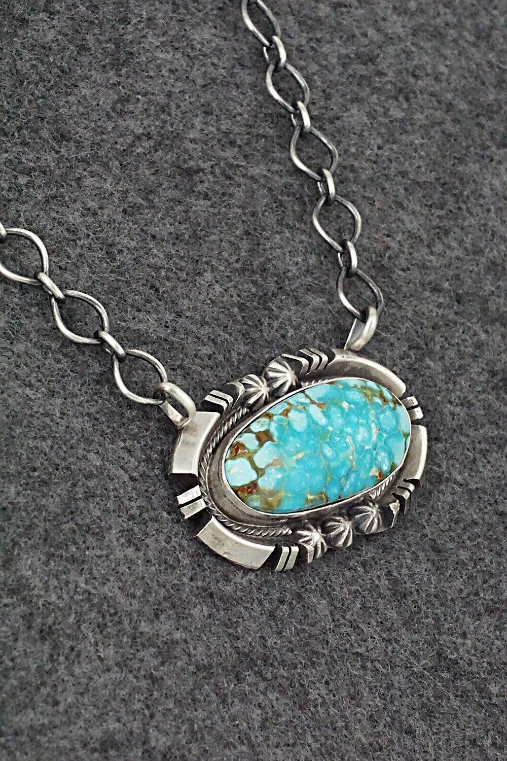 Turquoise & Sterling Silver Necklace - Randy Billy