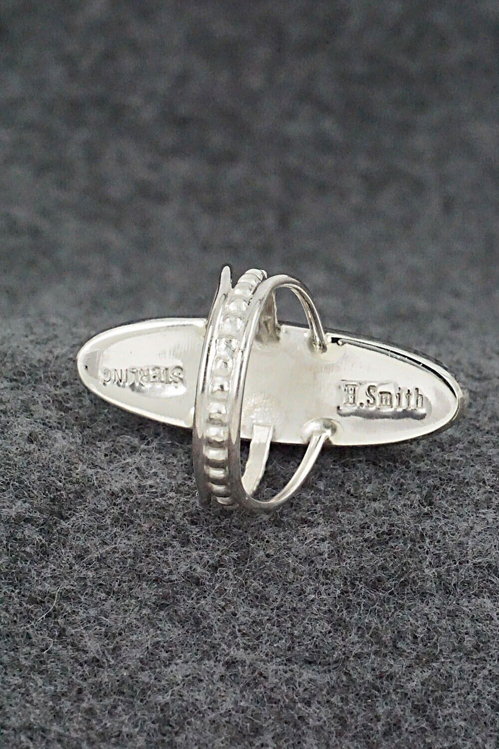 Turquoise & Sterling Silver Ring - Harold Smith - Size 8