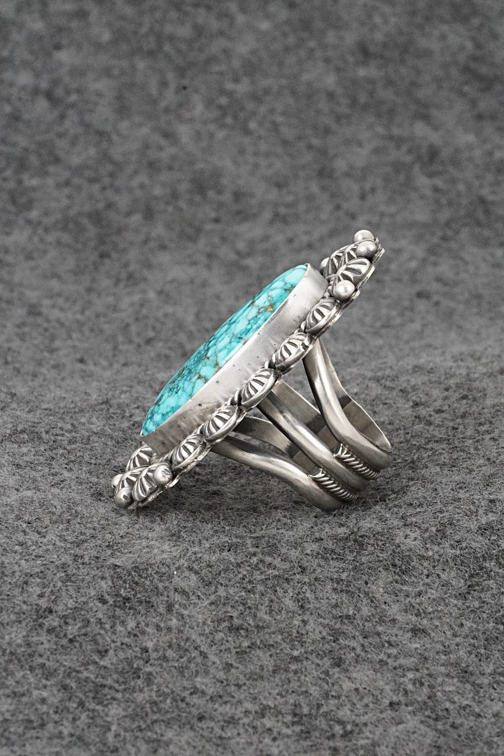 Turquoise & Sterling Silver Ring - Michael Calladitto - Size 9.5