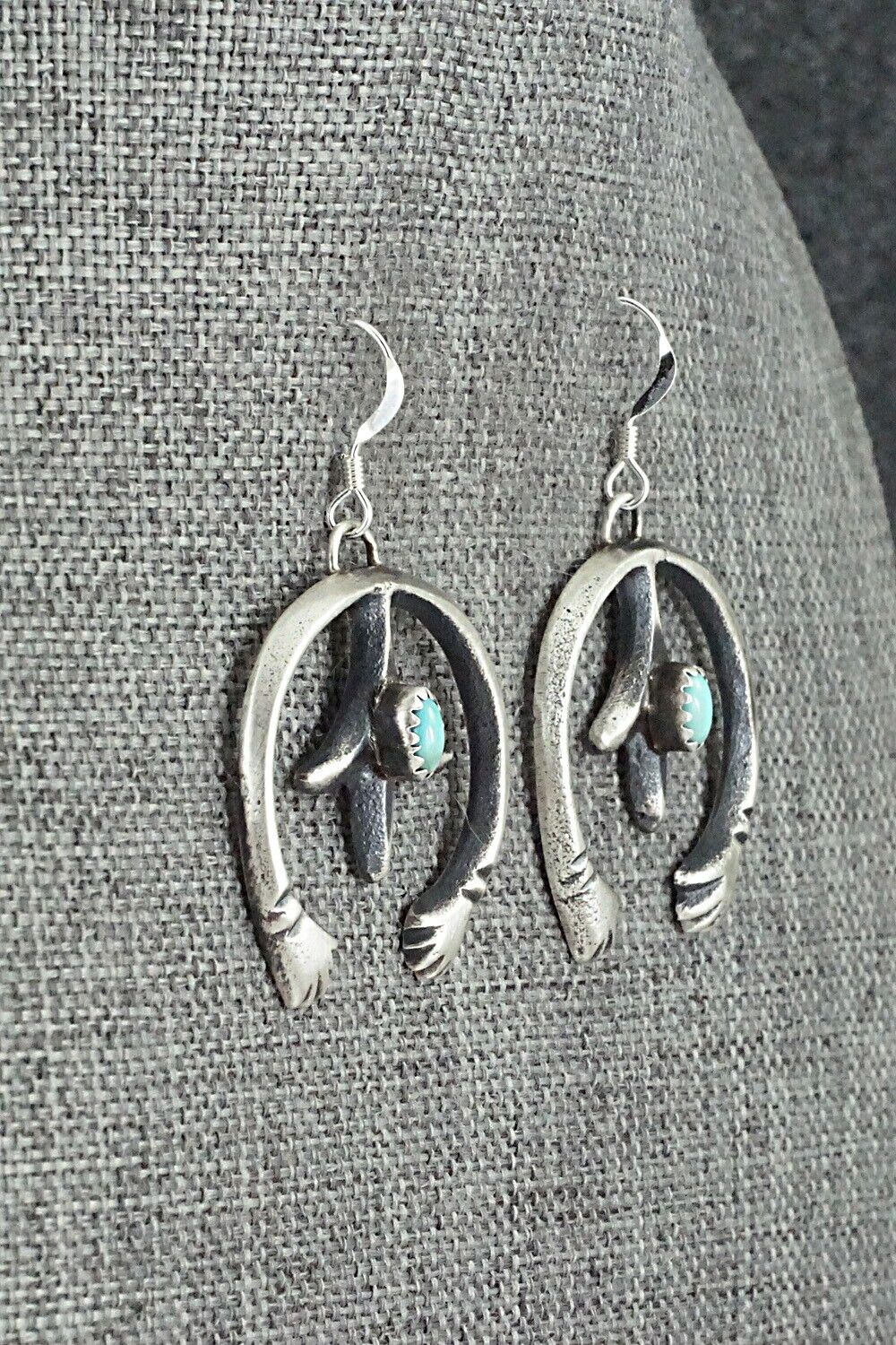 Turquoise & Sterling Silver Earrings - Martha Cayatiento