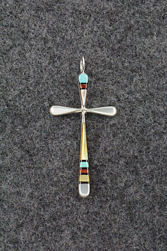 Multi Stone & Sterling Silver Pendant - Sylvester Noche