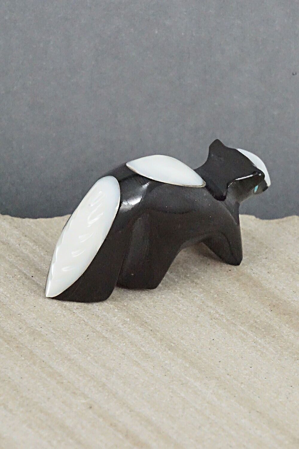 Skunk Zuni Fetish Carving - Calvert Bowannie