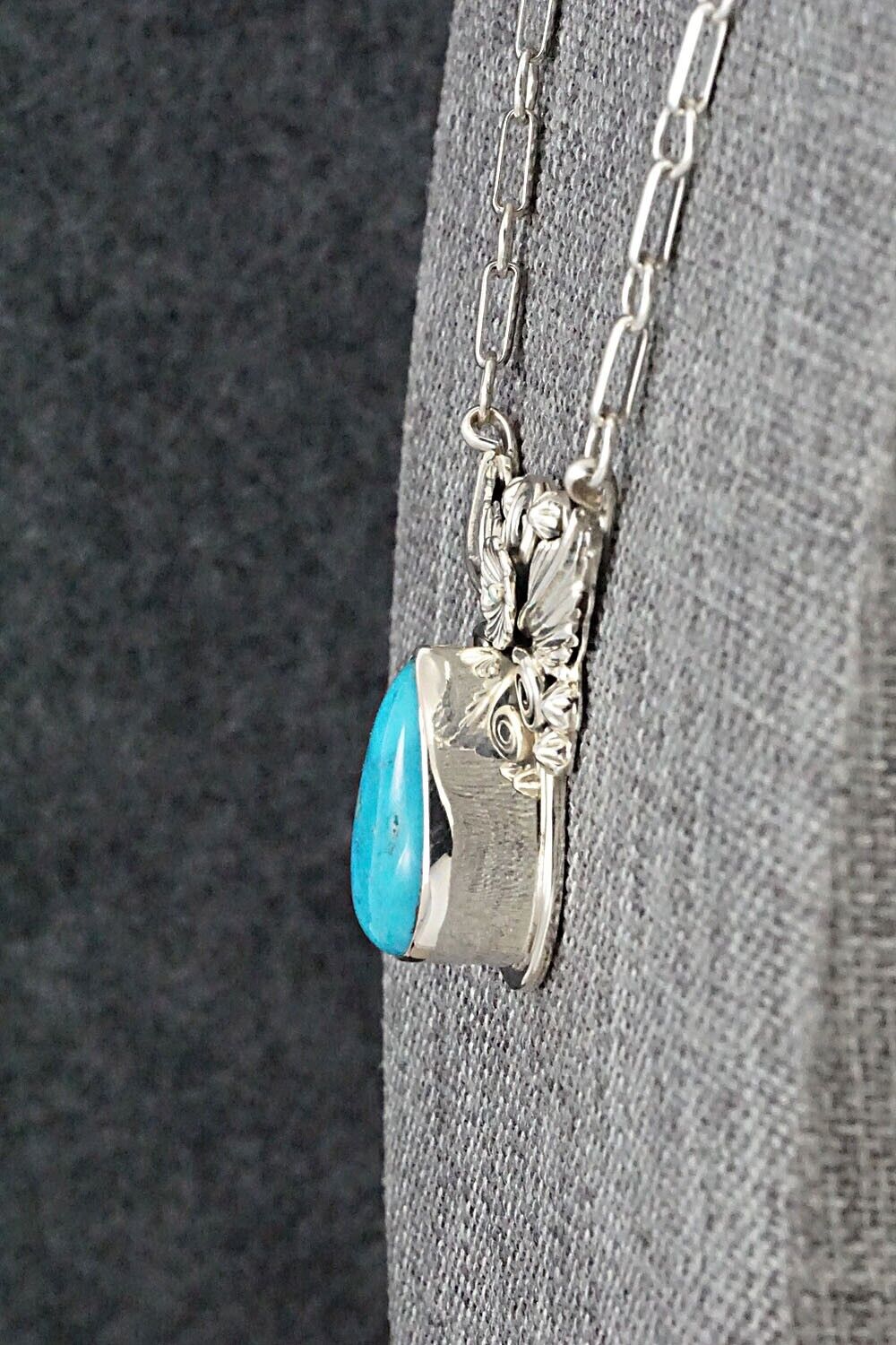 Turquoise & Sterling Silver Necklace - Loretta Delgarito