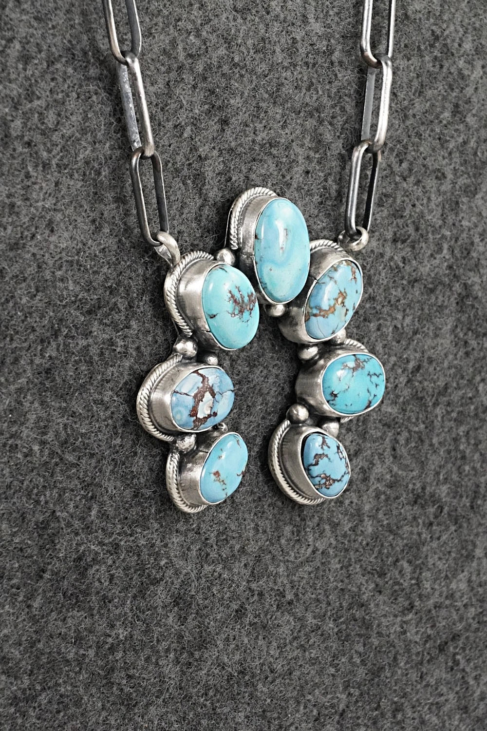 Turquoise & Sterling Silver Necklace - Darrin Livingston