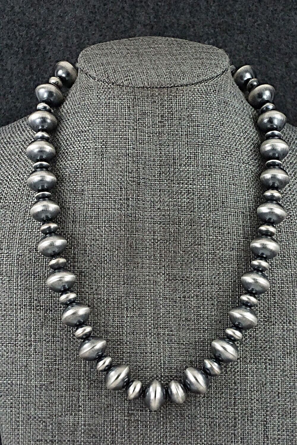 Sterling Silver Navajo Pearl Necklace 16" - Tonisha Haley