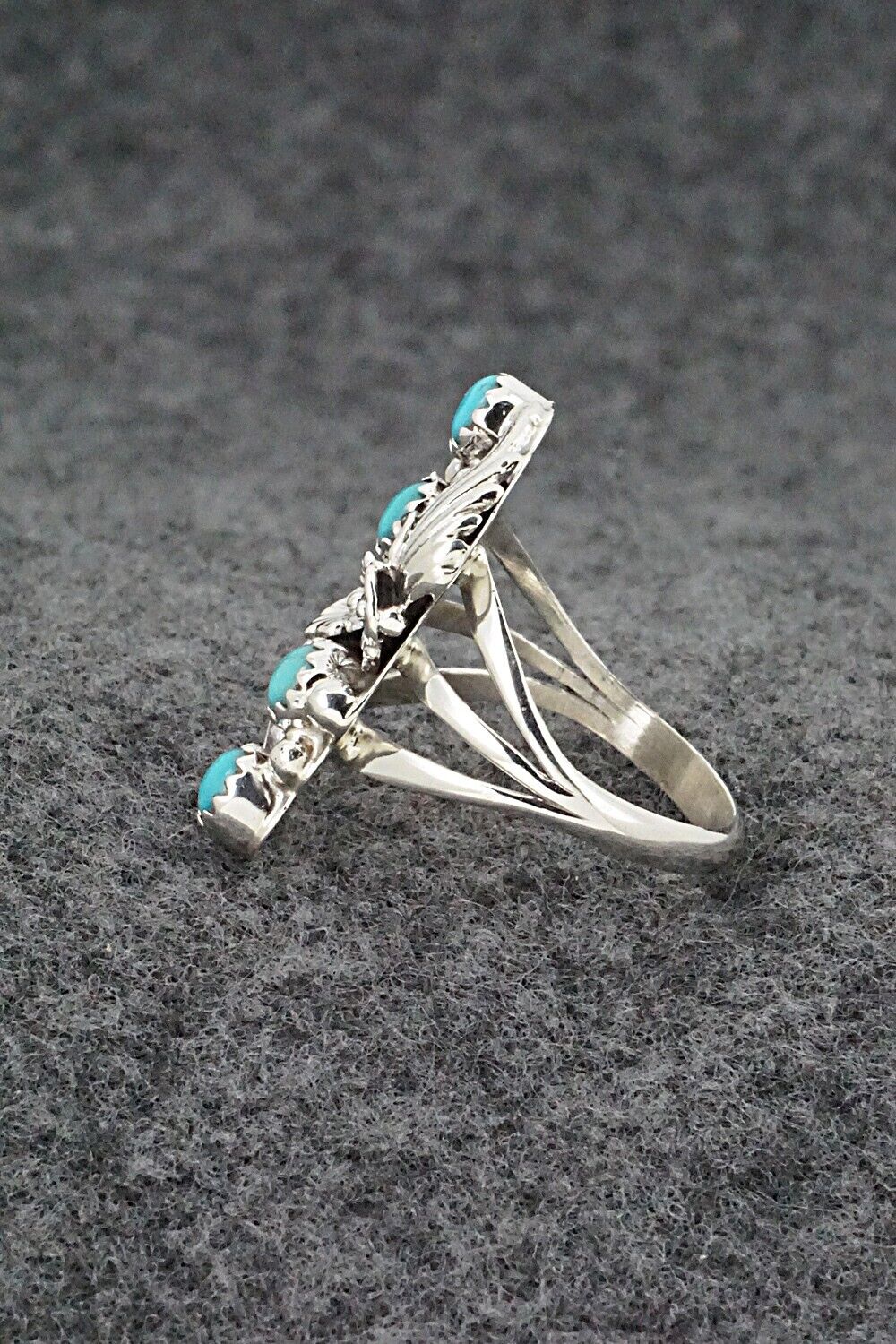Turquoise & Sterling Silver Ring - Alice Rose Saunders - Size 7.5