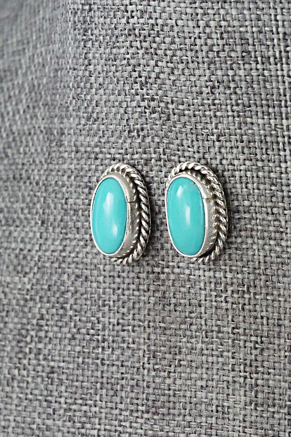 Turquoise & Sterling Silver Earrings - Marco Begaye