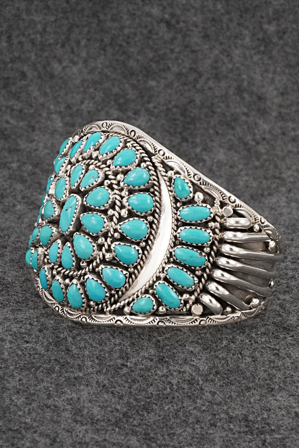 Turquoise and Sterling Silver Bracelet & Ring Set - Tina Jones - Size 8