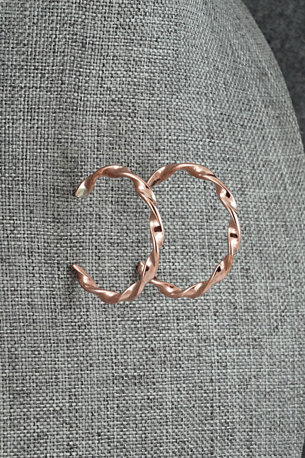 Copper Hoop Earrings - Elaine Tahe
