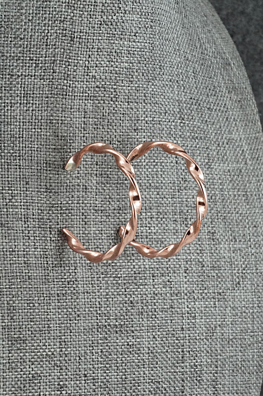 Copper Hoop Earrings - Elaine Tahe